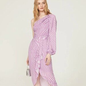 Toccin Lavender Asymmetric Wrap Dress 6